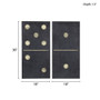 INK+IVY Two Black Dominos Black 2-piece Canvas Wall Art Set