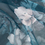 Madison Park Simone Navy Printed Floral Rod Pocket and Back Tab Voile Sheer Curtain