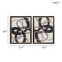 Madison Park Moving Midas  Black Gold Foil Abstract 2-piece Framed Canvas Wall Art Set