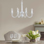 Martha Stewart Amelia Glossy White 8-Light Traditional Metal Chandelier