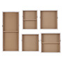 Madison Park Natural Essence Neutral Hand Embellished Abstract 5-piece Gallery Canvas Wall Art Set