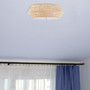 INK+IVY Mililani Natural Boho Bamboo Flush Mount Ceiling Light