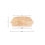 INK+IVY Mililani Natural Boho Bamboo Flush Mount Ceiling Light
