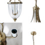 Martha Stewart Camden Antique Brass 4-Light Glass Bowl Shaped Chandelier