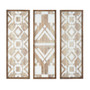 Madison Park Natural Mandal Natural Two-tone Geometric 3-piece Wood Wall Decor Set