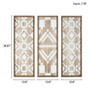 Madison Park Natural Mandal Natural Two-tone Geometric 3-piece Wood Wall Decor Set