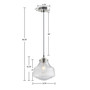 Hampton Hill Elm Smoke Grey Bell-Shaped Glass Pendant