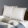 INK+IVY Isla White Cotton Embroidered Euro Sham