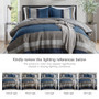 Comfort Spaces Highland Stripe Pieced Faux Suede Comforter Set