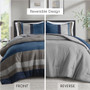 Comfort Spaces Highland Stripe Pieced Faux Suede Comforter Set