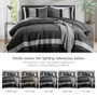 Comfort Spaces Highland Stripe Pieced Faux Suede Comforter Set