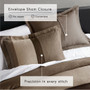 Comfort Spaces Highland Stripe Pieced Faux Suede Comforter Set