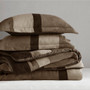 Comfort Spaces Highland Stripe Pieced Faux Suede Comforter Set