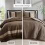 Comfort Spaces Highland Stripe Pieced Faux Suede Comforter Set