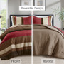 Comfort Spaces Boulder Stripe Pieced Faux Suede Comforter Set