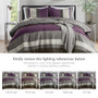 Comfort Spaces Boulder Stripe Pieced Faux Suede Comforter Set