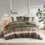 Comfort Spaces Boulder Stripe Pieced Faux Suede Comforter Set
