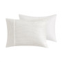 Beautyrest Apollo Ivory 3 Piece Striped Seersucker Oversized Comforter Set