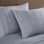 Beautyrest Maddox 3 Piece Striated Cationic Dyed Oversized Comforter Set with Pleats