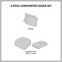 Clean Spaces Mara Taupe 4 Piece Cotton and Rayon from Bamboo Blend Waffle Weave Comforter Cover Set w/removable insert