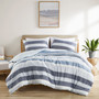 Comfort Spaces Blake Stripe Textured Print Comforter Set