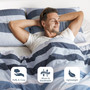 Comfort Spaces Blake Stripe Textured Print Comforter Set