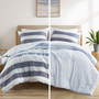 Comfort Spaces Blake Stripe Textured Print Comforter Set