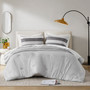 Comfort Spaces Blake Stripe Textured Print Comforter Set