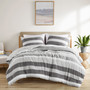 Comfort Spaces Blake Stripe Textured Print Comforter Set
