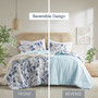 Comfort Spaces Gabby Reversible Floral Botanical Seersucker Comforter Set
