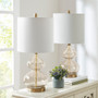 510 Design Ellipse Ellipse Curved Gourd Glass Table Lamp, Set of 2