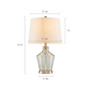 510 Design Harmony Grey Angular Glass Table Lamp, Set of 2