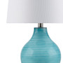510 Design Maelle Aqua Blue Aqua Swirl Blown Glass Table Lamp