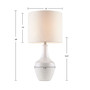 510 Design Celine White Textured Ceramic Table Lamp