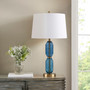 510 Design Zirconia Faceted Blue Glass Table Lamp