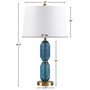 510 Design Zirconia Faceted Blue Glass Table Lamp