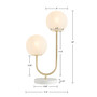 510 Design Zusa Gold/White Metal 2-Light Globe Table Lamp