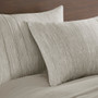 Beautyrest Maddox 3 Piece Striated Cationic Dyed Oversized Duvet Cover Set with Pleats