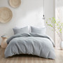 Croscill Casual Ellis Heathered Gray 3 Piece Duvet Set