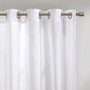 Croscill Casual Romo White/Grey Dual-colored Curtain Panel (Single)