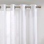 Croscill Casual Romo White/Grey Dual-colored Curtain Panel (Single)
