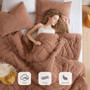 Comfort Spaces Kyla Double Diamond Quilted Teddy Comforter Set