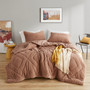 Comfort Spaces Kyla Double Diamond Quilted Teddy Comforter Set