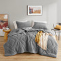 Comfort Spaces Kyla Double Diamond Quilted Teddy Comforter Set