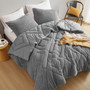 Comfort Spaces Kyla Double Diamond Quilted Teddy Comforter Set