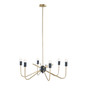 Hampton Hill Alexis Antique Brass/Black 6-Light Metal Chandelier