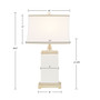 Hampton Hill Colette Ivory Rectangular Ceramic Table Lamp