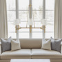 Hampton Hill Elegenza 6-light Chandelier with Fabric Drum Shades