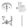 Hampton Hill Elegenza 6-light Chandelier with Fabric Drum Shades