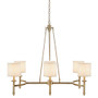 Hampton Hill Elegenza 6-light Chandelier with Fabric Drum Shades